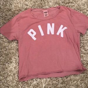 Pink cropped shirt